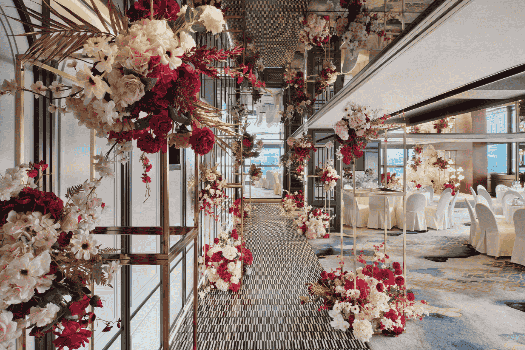 The Park Lane Hong Kong Wedding at the Canvas Room - Foyer Wedding Setup